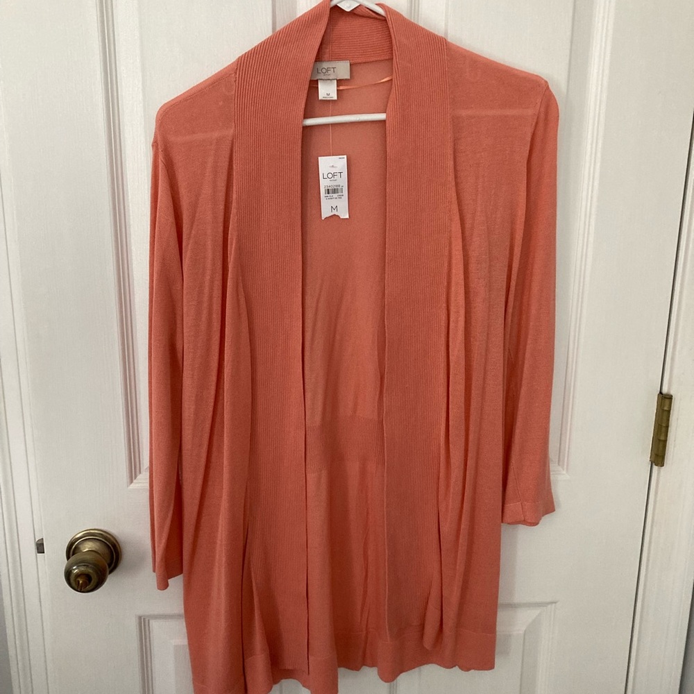 Loft peach cardigan